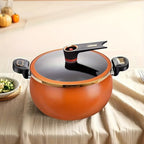 Olla para Sopa Multifuncional de Gran Capacidad 7L para el Hogar, Olla de Hierro Exquisita, Olla para Sopa Multifuncional de Alta Calidad, Artefacto para Guiso Lento Fresco y Tierno, Utensilios de Cocina Perfectos para Reuniones en el Patio al Aire Libre,