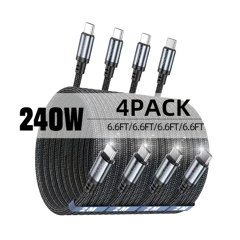 Cables USB-C de carga rápida 240W para móvil tableta y portátil | 240W