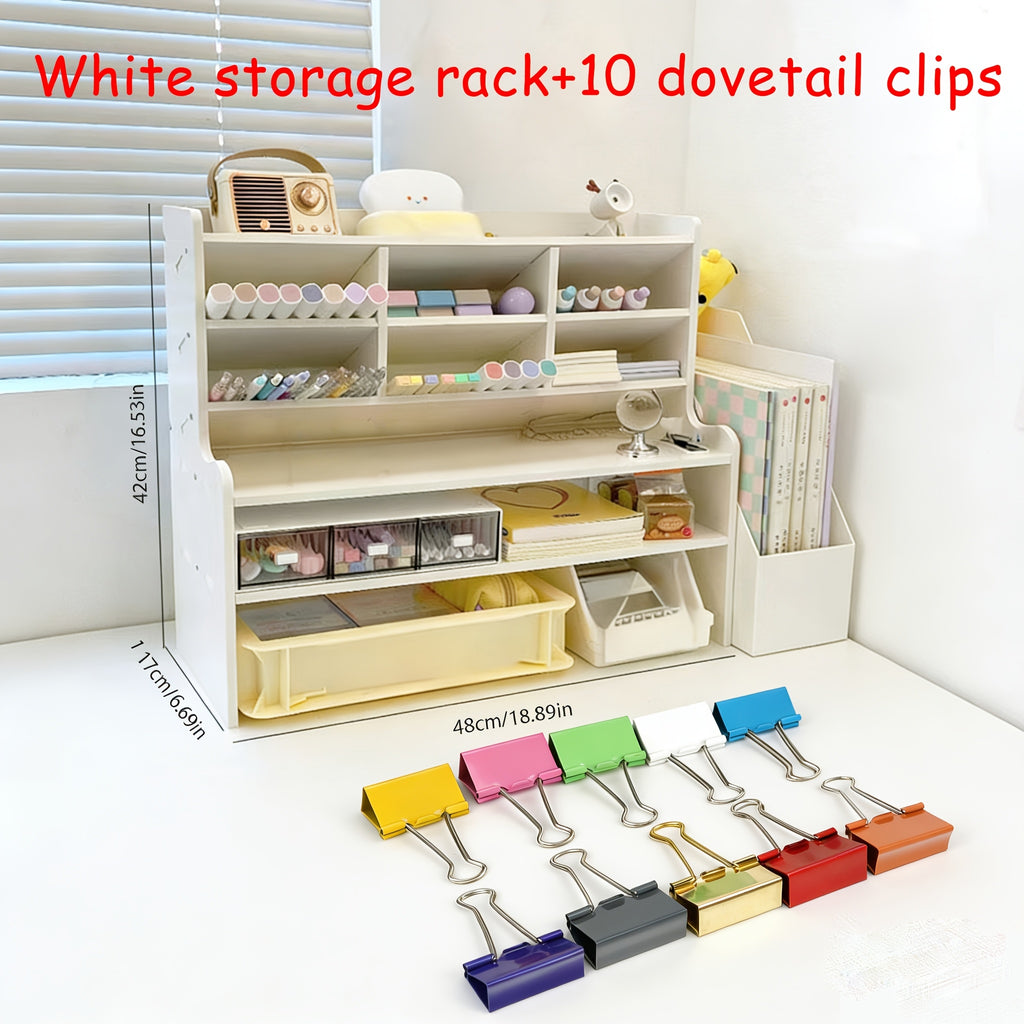 Organizador de escritorio multinivel para archivos papelería y oficina | diseño funcional