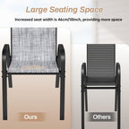 4pcs/6pcs Silla de Comedor, Silla de Balcón Apilable con Respaldo Alto, Tela Textilene, Estructura de Acero, Adecuada para Jardín, Patio, Balcón, Restaurante, Capacidad de Carga 150kg