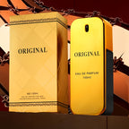 Una lujosa colonia para hombre, con una agradable fragancia amaderada, en un sofisticado frasco de vidrio artesanal, perfecta para fiestas y citas, el regalo perfecto para él