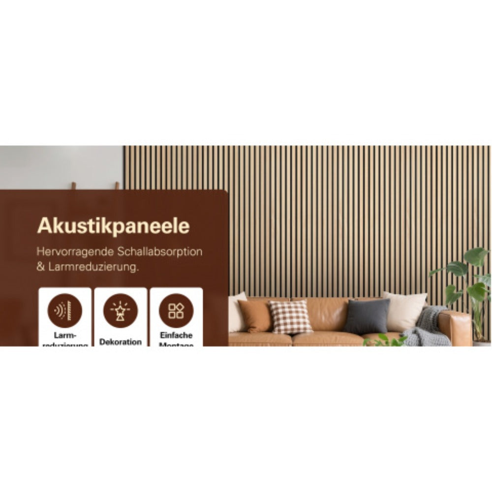Paneles Acústicos Autoadhesivos Juego de 2 piezas 4 piezas 6 piezas 8 piezas 100X52Cm, Paneles de Pared Insonorizantes con Reducción de Eco Hechos de Veneración de Madera - Paneles Acústicos de Madera para Decoración de Pared Sala de Estar, Oficina y Ofic