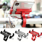 2 soportes de teléfono de aleación de aluminio para bicicleta, motocicleta y navegación, 2 unidades