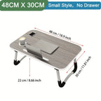 Escritorio para Laptop, Mesa de Cama para Laptop con Patas Plegables y Ranura para Taza, Soporte de Lectura para Portátil, Bandeja de Cama para Laptop para Cama Sofá Desayuno Trabajo Estudio Lectura, Soporte para Laptop para Cama, Mesa de Cama para Laptop