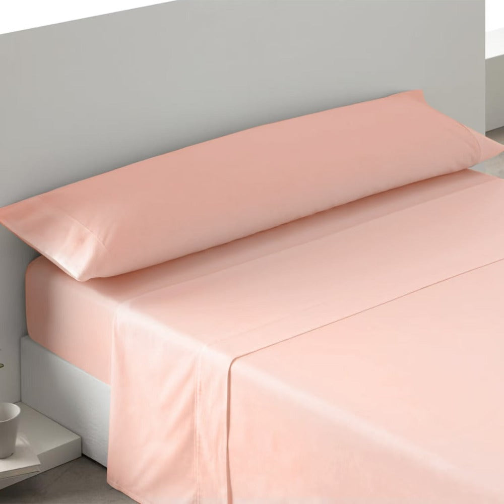 Juego de Sábanas Lisas de 3 Piezas para Verano, 100% Poliéster Suave , Juego de Cama (Sábana Encimera, Bajera Ajustable y Funda de Almohada)