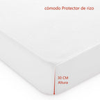 Protector de Colchón – Transpirable e Impermeable,Banda Elástica Ajustable hasta 30 cm