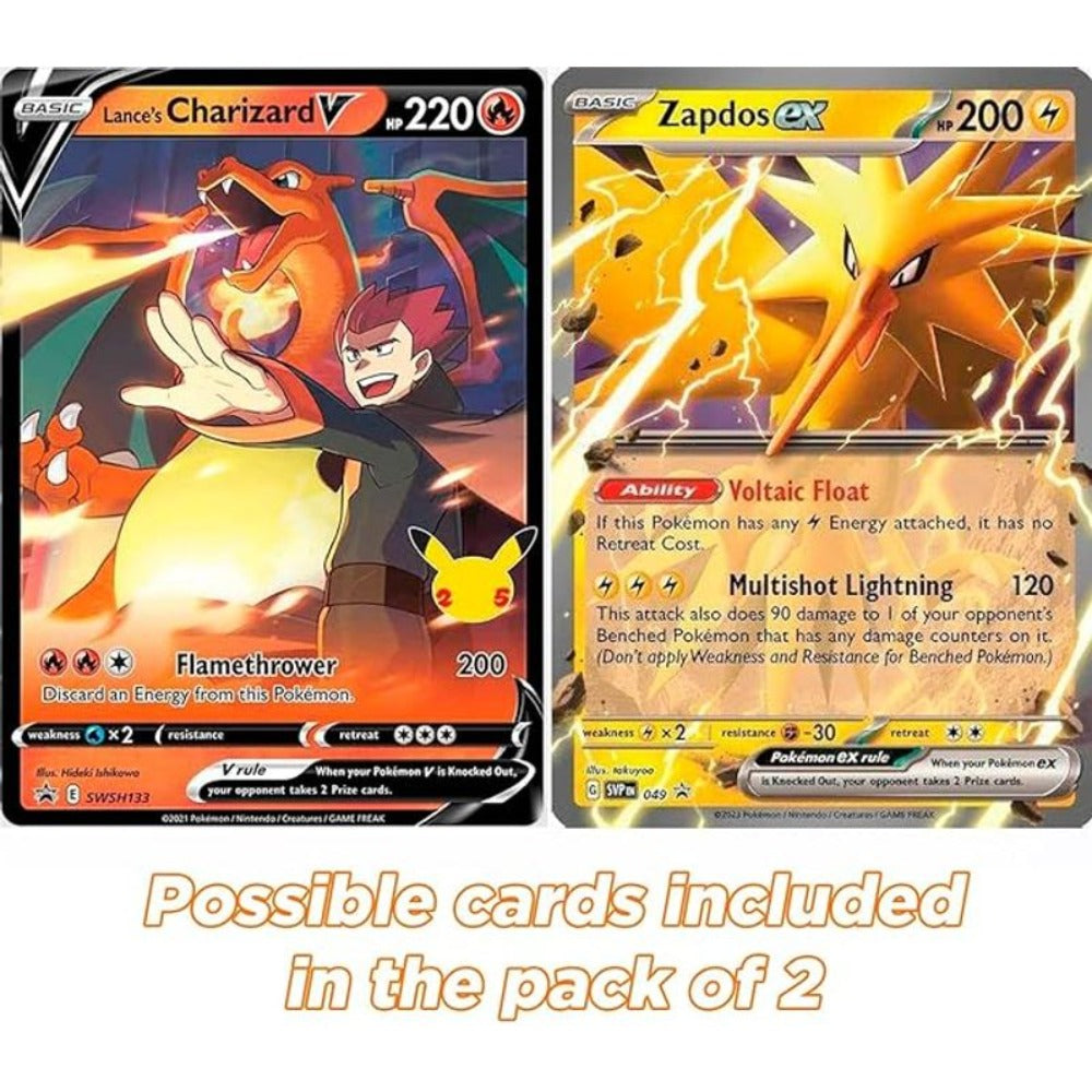 Paquete de 2 Cartas Jumbo Oficiales de Pokémon en Formato Xxl (Inglés) – Rareza Aleatoria (V/Vmax/Gx/Holo)