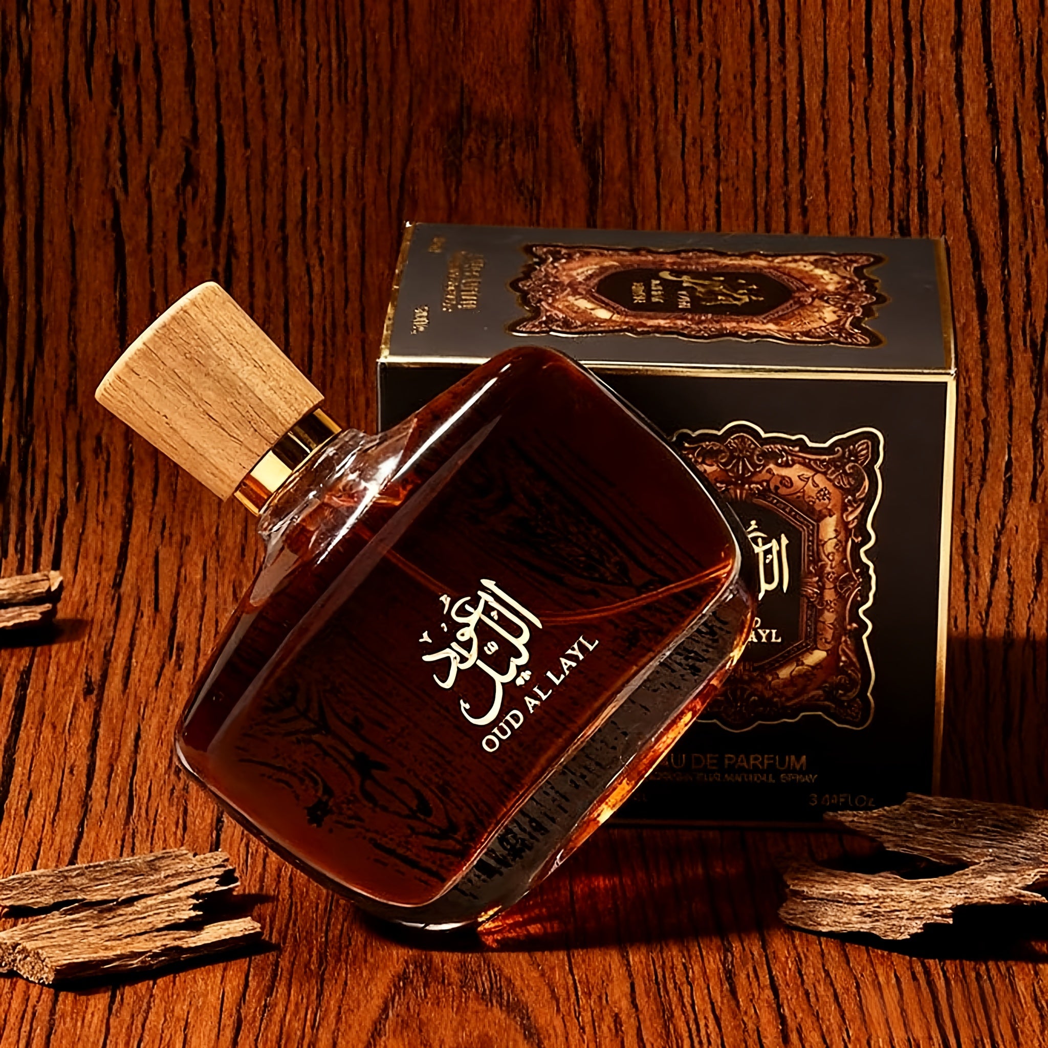 Perfume Árabe de 100ml | Aroma Rico y Amaderado con Madera de Agar y Azafrán | Regalo Ideal para Festivales y Estrenos de Casa
