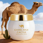 Crema Facial de Leche de Camello y Cactus | Nutrición Duradera, Reafirmante, Hidratante Adecuada para Piel Seca, Sensible y Mate | Contiene Aloe Vera, Retinol, Porcelana, Escualano de Origen Vegetal
