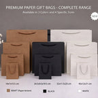 Pack de 12 Bolsas LUJO para Regalo con Asas de Cuerda,Bolsa Premium de Papel Grueso 230GSM，Fondo Reforzado, Ideales para Regalos, Eventos y Uso Profesional