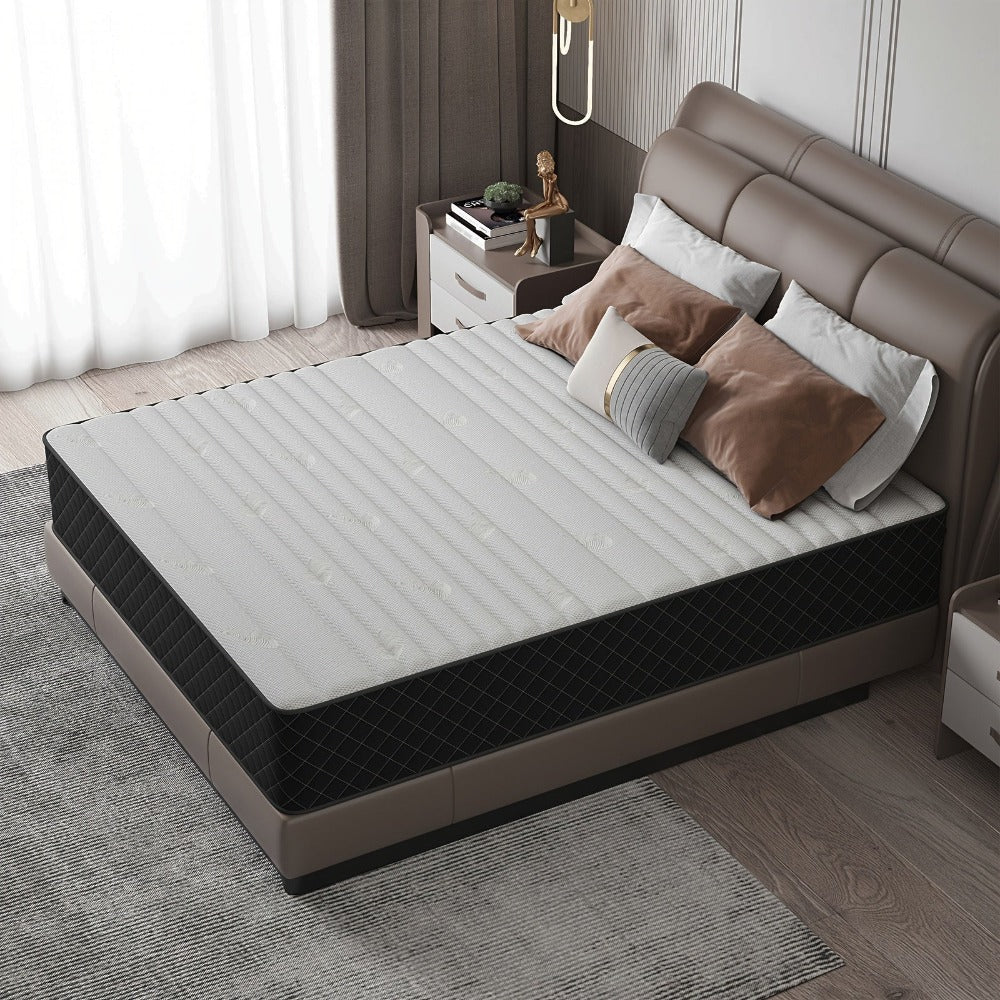 Colchón 140 x 200 cm - Dureza H3, colchón híbrido de muelles ensacados y espuma viscoelástica en caja para soporte máximo y alivio de presión, colchón de cama