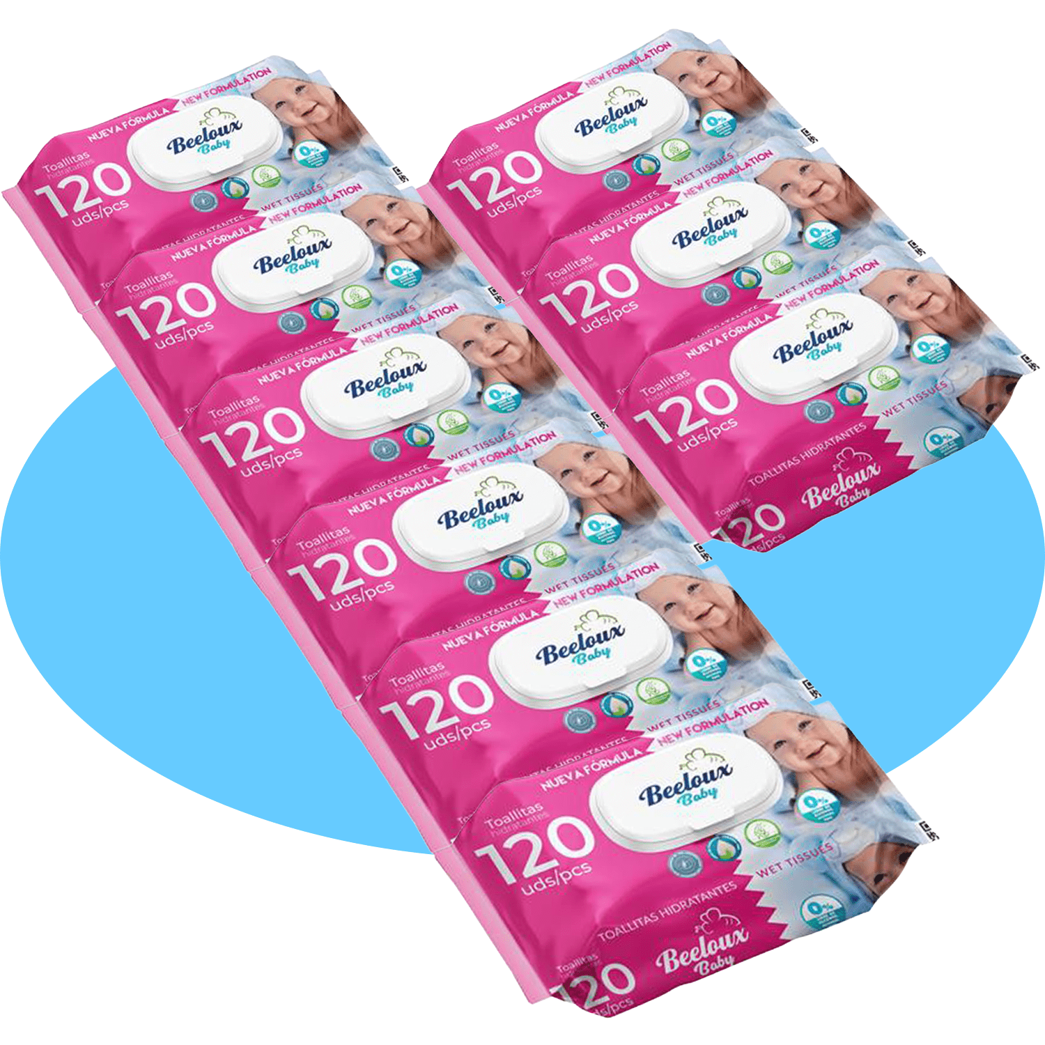 Toallitas Húmedas, Cuidado e Hidratación Profunda, Fibras Ultrasuaves ideales para Piel Sensible, Perfume Fresco, Packs de 3/6/9/12 Unidades, 360/720/1080/1440 Toallitas - Bestline