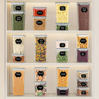Set de Organización de Cocina Premium de 32 piezas - Contenedores de Almacenamiento Herméticos y Frascos de Especias con Tapas para Refrigerador, Despensa y Gabinete de Cocina - Ideal para Harina, Azúcar, Pasta, Muesli y Suministros para Hornear - Incluye