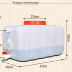 Tanque de agua de gran capacidad con grifo para uso doméstico y exterior 25L/50L/80L/110L/200L Cubo de almacenamiento de agua de plástico portátil y duradero