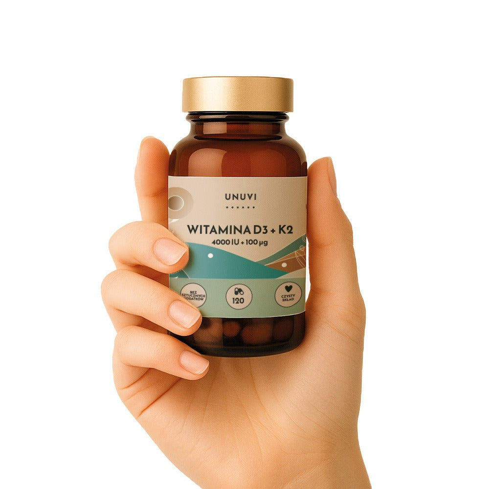 Vitamina D3 4000 IU + K2 MK7 100 Mcg FORTE - 120 Cápsulas Suplemento Dietético UNUVI