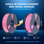 SUNLU Filamento PETG de Alta Velocidad, Filamento PETG para Impresión 3D, Menos Desprendimientos, Buena Adhesión de Capas, Alta Resistencia a la Tracción, Soporte para Impresión de Alta Velocidad de 50-600 mm/s, 3kg (6.6lbs)