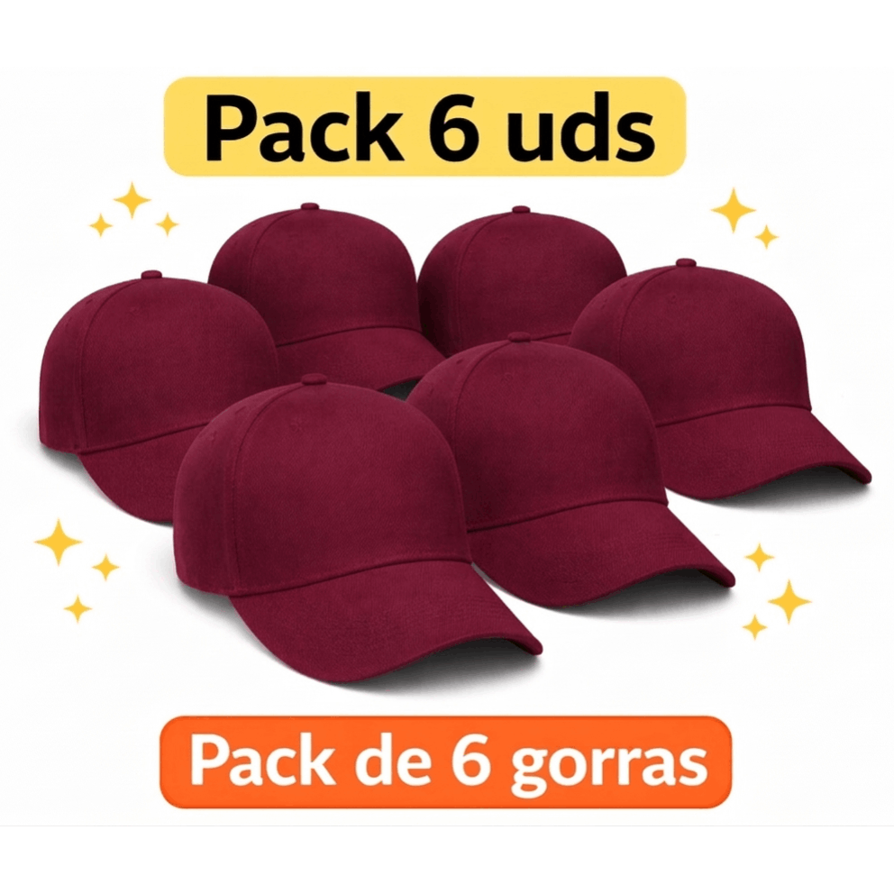 PACK DE 6 GORRAS