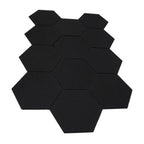 12 Paneles Acústicos Autoadhesivos | Paneles de Pared Insonorizados Hexagonales de Espuma Acústica de 30*35cm Fibra de Poliéster para Estudios de Grabación Negro