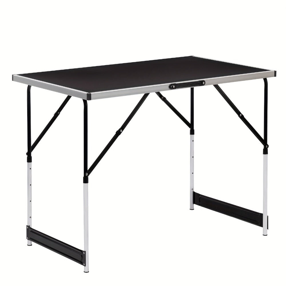 1pc Mesa de Picnic Plegable para Exteriores, Mesa Plegable Ligera para Camping, Aleación de Aluminio, Soporte a Prueba de Óxido, Resistente a los Arañazos, Resistente al Desgaste, Mesa Gruesa, Mesa Plegable Portátil para Camping, Uso Dual para Exteriores