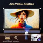 Mini proyector portátil con soporte 4K, proyector inteligente de películas, nativo 720P, con WiFi y tecnología inalámbrica 5.0/150ANSI, pequeño y ligero, fácil de transportar, compatible con TV, teléfono móvil y portátil, para viajes, camping, reuniones,