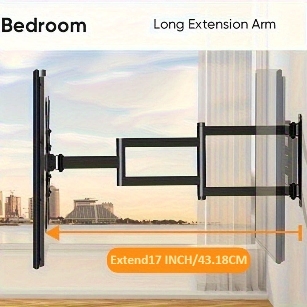 Soporte de pared para TV ajustable de 22KG con soporte de pantalla giratorio y inclinable, máximo VESA 400X400, adecuado para TVs y monitores de 14-55 pulgadas (modelo NS-117B-2)