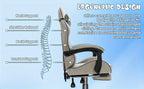 Silla Gaming Ergonómica con Reposapiés y Soporte Lumbar Ajustable, Ideal para Adultos en la Oficina en Casa o Configuración de Gaming - Color Gris