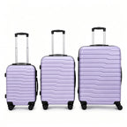 Juego de 3 Maletas Tamaños 18" (51X33X20cm), 22" (61x41x25cm), 26" (71x46x31cm) Medidas con ruedas incluidas, con Cerradura Numérica Maleta Cabina Trolley con Carcasa ABS Ligera, Asa Telescópica de Aluminio y 4 Ruedas Giratorias 360°