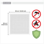Mosquitera con marco blanco para ventana - BOJANEK - Marco de aluminio blanco - 30 tamaños - Mosquitera no invasiva para ventana - Malla de fibra de vidrio gris - Mosquitera contra mosquitos, moscas e insectos - Mosquitera para marco de ventana sin taladr