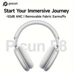 Auriculares Bluetooth | Auriculares híbridos con cancelación activa de ruido Picun con múltiples modos, auriculares inalámbricos supraaurales