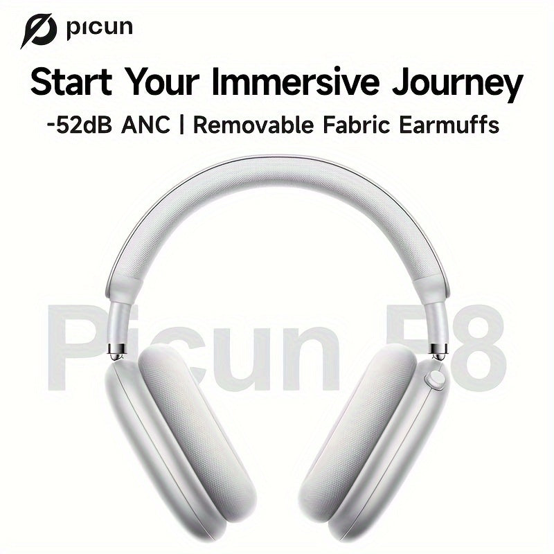 Auriculares Bluetooth | Auriculares híbridos con cancelación activa de ruido Picun con múltiples modos, auriculares inalámbricos supraaurales