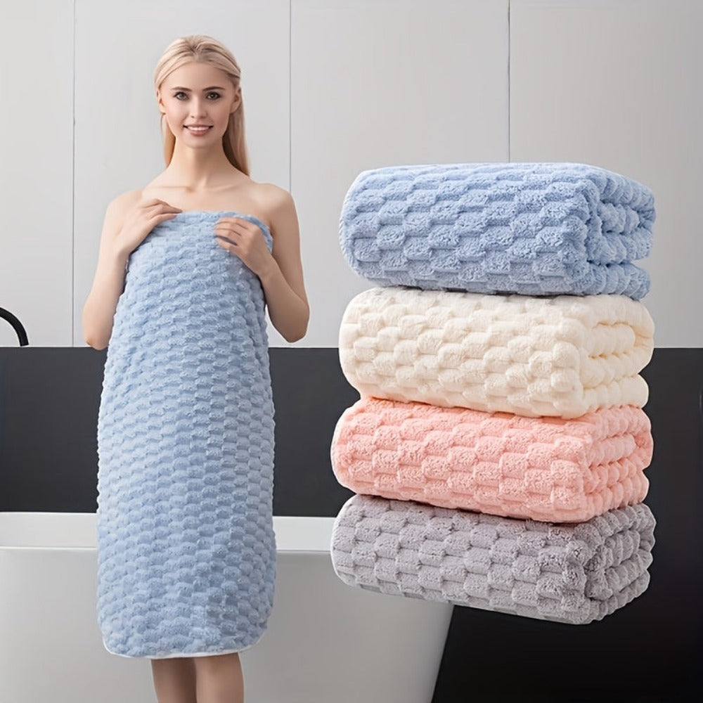 Juego de 4 toallas de baño de lujo ultra suaves, altamente absorbentes, ideales para spa y deportes, toallas de secado rápido para uso en el gimnasio, que miden 140 por 70 cm