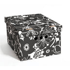 Caja de almacenamiento decorativa de cartón, 1 pieza, con estampado, para ropa, artículos pequeños, documentos, ideal para hogar, oficina o armario, dimensiones: 35x26.3x18.6 cm