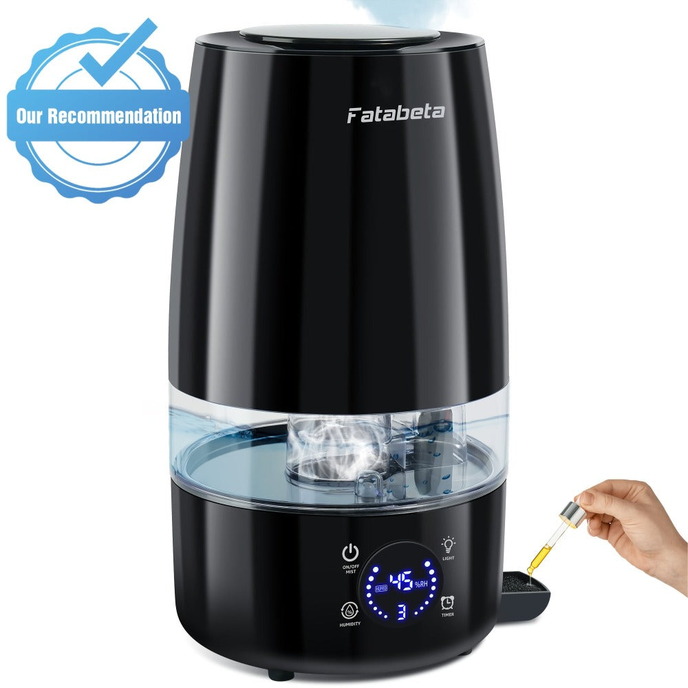 Pantalla para humidificador y difusor de aromas supergrande de 4.5L, funcionamiento silencioso, apagado automático y temporizador, adecuada para dormitorio, sala de estar, oficina, depósito extraíble, filtro de cerámica, carcasa de ABS, para humidificador