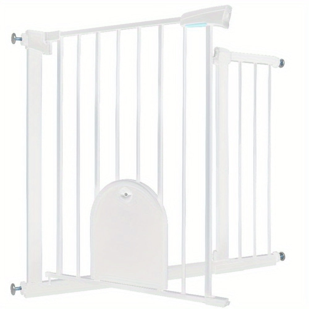 Puerta de seguridad para escaleras y puerta para animales, puerta de seguridad N Stop sin taladrar con rejilla de metal