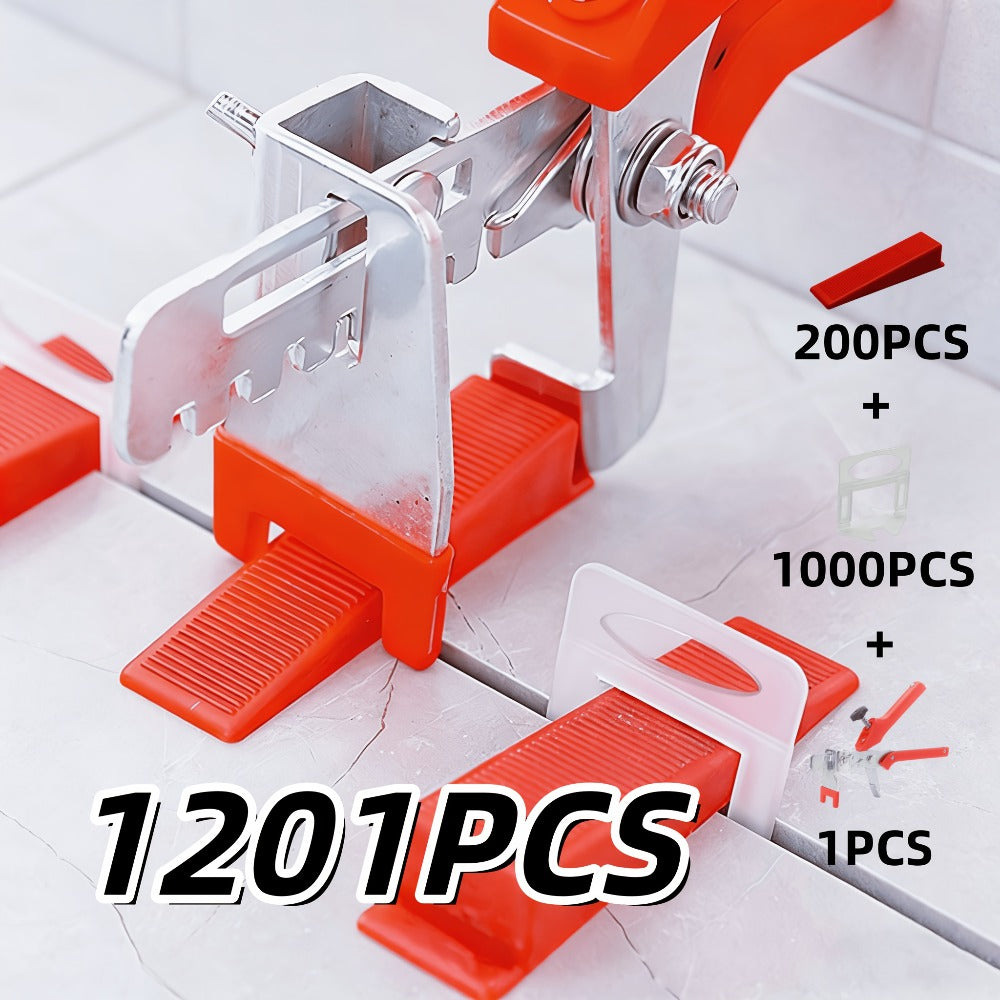 Kit de cuñas y clips para nivelar azulejos 1201 piezas | Para suelos y paredes