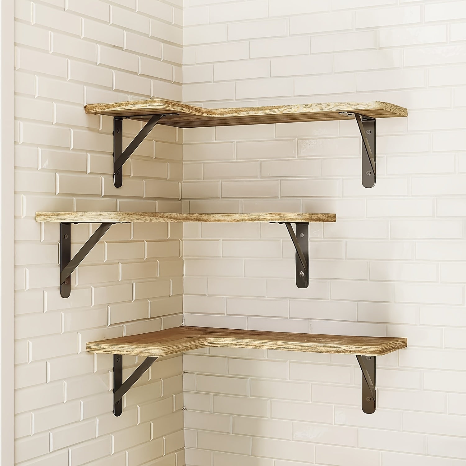 3 piezas/5 piezas de estantes flotantes, estantes de pared con soporte de acero reforzado, una sola capa que puede soportar 18 kg, fácil de instalar, estante colgante adecuado para cocina/baño/sala de estar/dormitorio