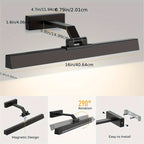 Luz LED trapezoidal inteligente, controlada remoticamente, disponible en negro y dorado, recargable, 5000mAh, CCT con 3 niveles de brillo de color ajustables, soporte de montaje con succión magnética, lámpara de pared, luz mural, luz para obras de arte