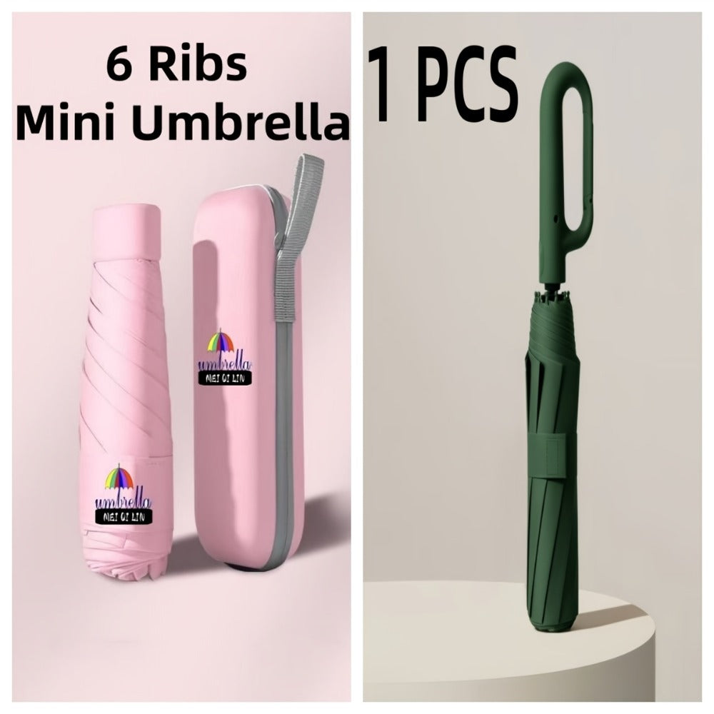 1 y 2 Especificaciones Opcionales, Paraguas Plegable con Hebilla Totalmente Automática, y Protección Solar, Adecuado Tanto para Hombres Como para Mujeres, Paraguas de Viaje, Con un Diámetro de 106cm/41.2 pulgadas Cuando Está Abierto, Robusto y Duradero, P
