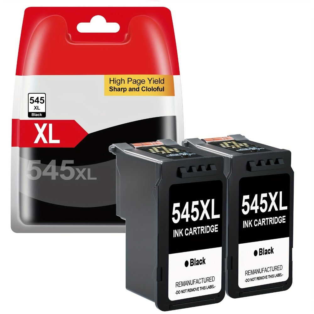 Las cartuchos de repuesto PG-545XL y CL-546XL son compatibles con impresoras Canon, disponibles en un multipack para modelos como Pixma MX495, TR4550, TS3150 y otros, incluyendo un paquete de 2 cartuchos negros.