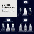 Luz solar exterior con sensor 4 piezas | Jardín patio garaje y seguridad
