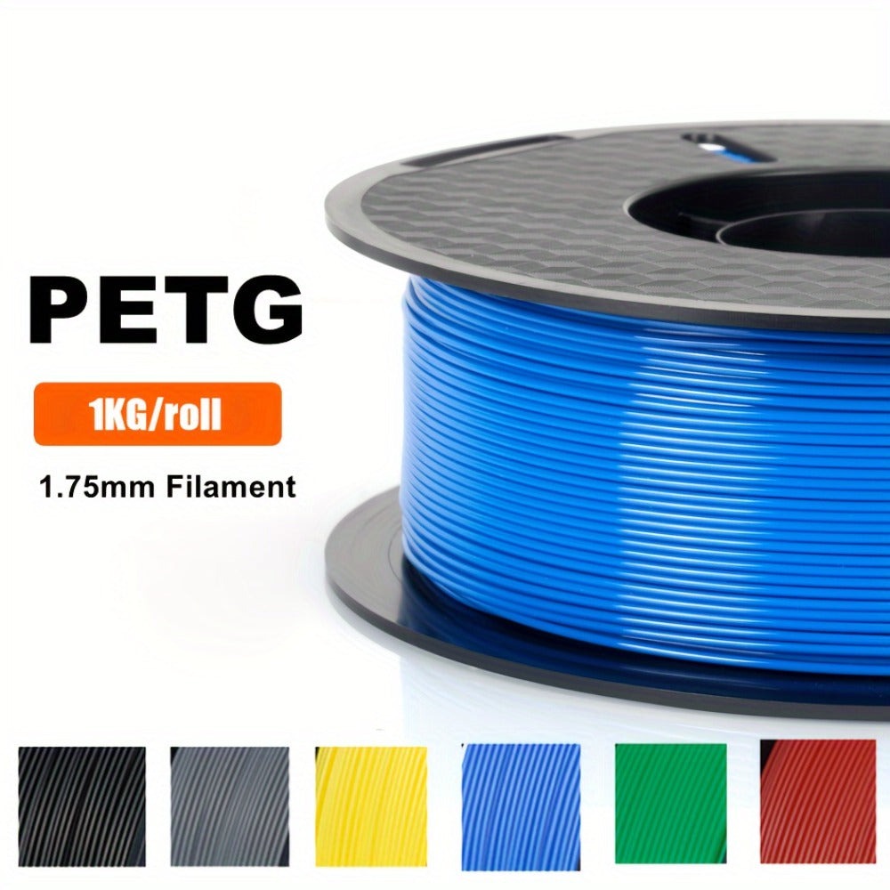 Filamento PETG 1.75mm 11Lbs 2.2LBS (1Kg)/Carrete de Alta Precisión Buena Resistencia al Impacto Filamento para Impresora 3D Negro Blanco Gris Materiales para Impresora 3D