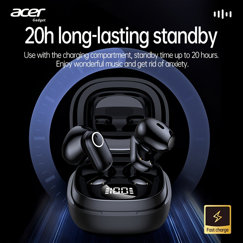 Auriculares Bluetooth | [Acer Modelo Nuevo 2026] Auriculares Inalámbricos TWS, Estéreo con Graves Potentes + Reducción de Ruido en Llamadas