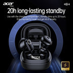 Auriculares Bluetooth | [Acer Modelo Nuevo 2026] Auriculares Inalámbricos TWS, Estéreo con Graves Potentes + Reducción de Ruido en Llamadas