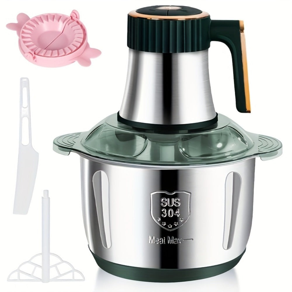 Picadoras de carne eléctricas de 5L, trituradora de alimentos 6S, procesador multifuncional de acero inoxidable para rebanar y picar verduras, electrodomésticos de cocina