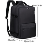 La mochila está hecha de tela Oxford de alta calidad, con un compartimento de viaje de separación seca y húmeda, color sólido, mochila simple y de gran capacidad con compartimento independiente para zapatos, ideal para viajes, desplazamientos y escuela