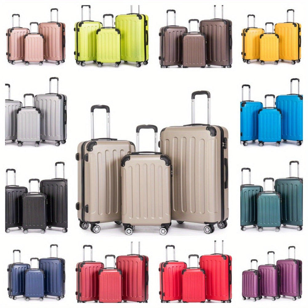 Maleta de tres piezas de equipaje de 20+24+28 pulgadas, Set de maletas familiares, maleta de cabina de 20 pulgadas, caja de almacenamiento de viaje de negocios, maleta con contraseña, maleta con ruedas universales, maleta rígida de ABS, maleta con carro d