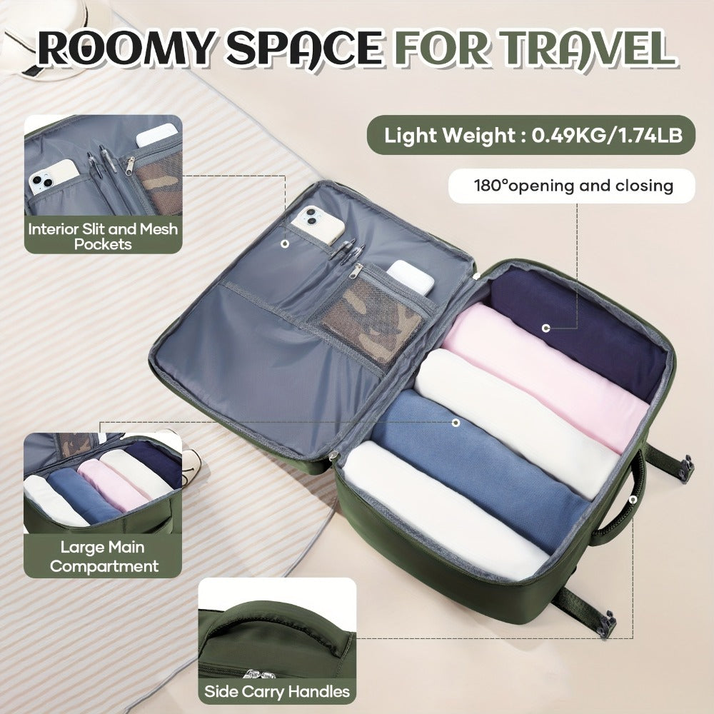 Mochila de Viaje 40X30X20 CM, Dimensiones Ryanair 40X30X20 CM Mochila de Cabina/Mochila de Equipaje/Mochila de Aviación, Convertible de Mano, Ligera Ideal para Viajes Cortos, Se Adapta Fácilmente Debajo de los Asientos, Mochila Portátil para Laptop de 14"