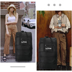 1 bolsa de viaje plegable de gran capacidad - Ligera, portátil, tela Oxford - Ideal para camping, senderismo, viajes familiares, eventos deportivos, escapadas de fin de semana, compras, mudanzas, con ruedas (negro)