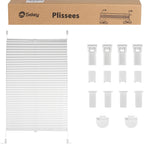 Estor enrollable | Persianas opacas plisadas con cordón Sekey para cubrir ventanas - Instalación sin taladro, estores enrollables de bloqueo con
