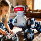 Perro Robot Todoterreno de Gran Tamaño de 2ª Generación Mejorado con Control Remoto por Gestos, Juguete Robot Inteligente, Caminante Mecánico Acrobático para Niños, Dron RC de Mascota a Gran Escala (Regalo Ideal para Fiestas)